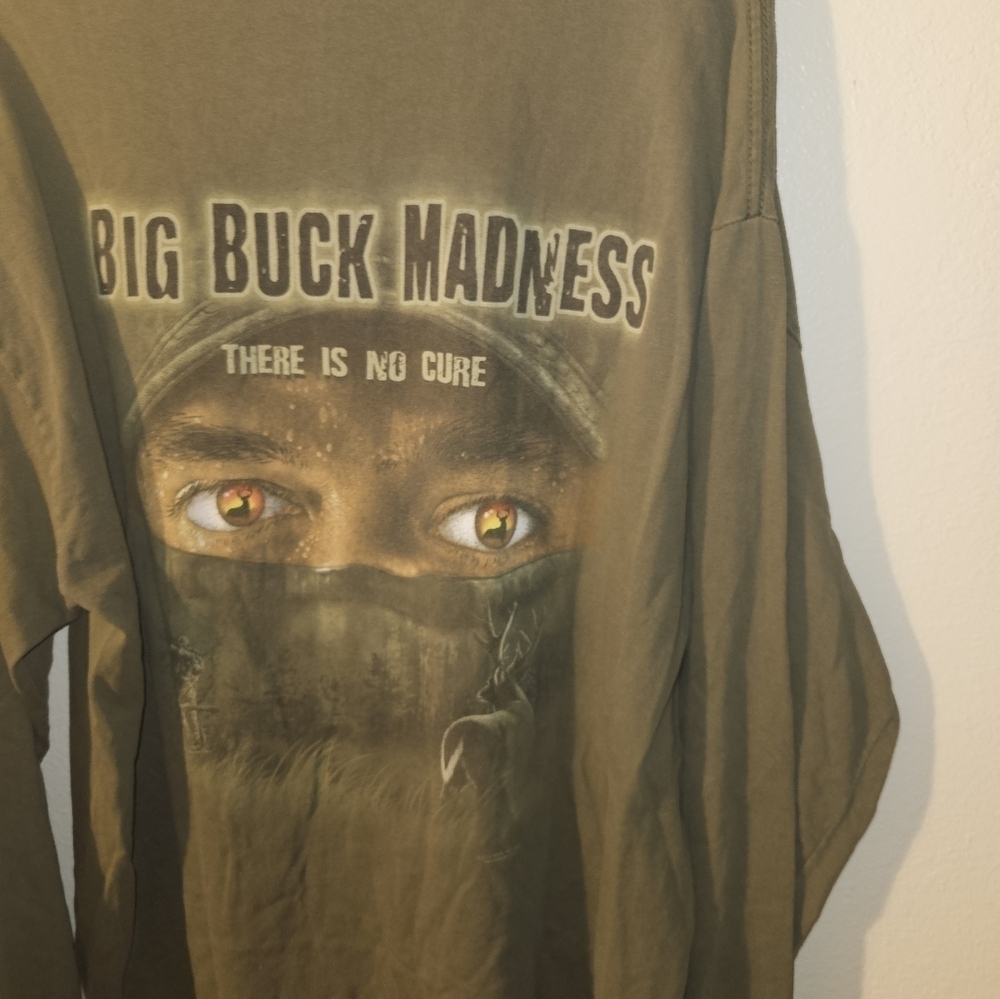 Alstyle Mens Long Sleeve Big Buck Madness T Short Size Xl - Picture 11 of 11